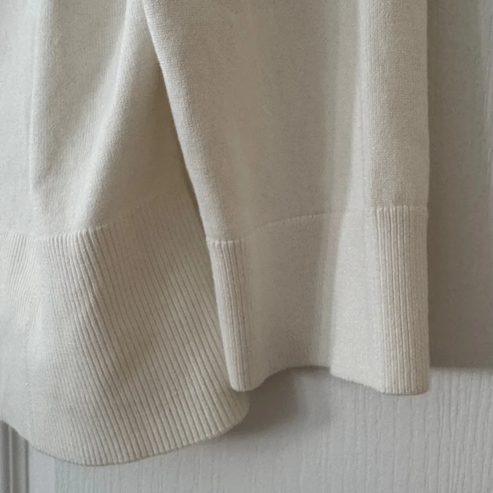 White House Cute Black Market Ivory Button-Front Sweater - Picture 5 of 8